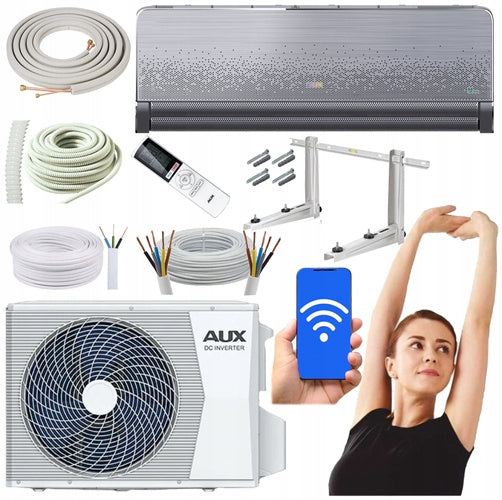 WALL AIR CONDITIONER AUX C-PRO GREY 3,5kW SELF-ASSEMBLY KIT 3MB Brand AUX
