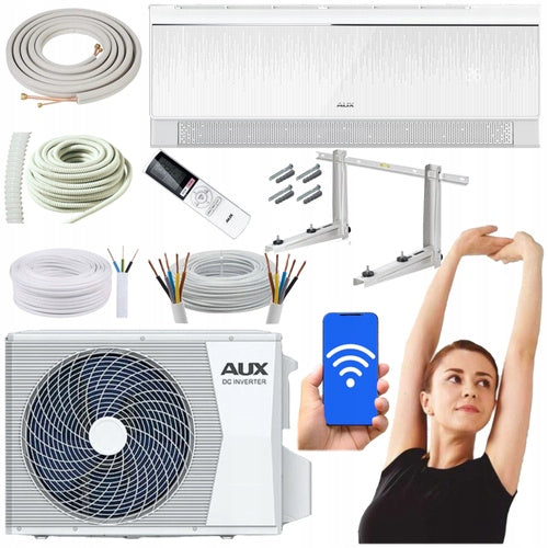 WALL AIR CONDITIONER AUX C-SMART PREMIUM CRYSTAL 3,5kW MOUNTING KIT 5MB Brand AUX