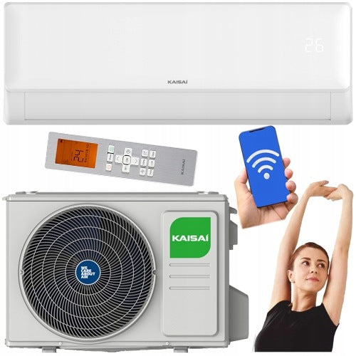 WALL AIR CONDITIONER KAISAI FLY+ KKWX-12RRA1 3,5 kW HEATING SET 3M bws. Brand Kaisai