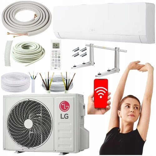 WALL AIR CONDITIONER LG DUALCOOL WZ 3,5kW 40m2 WiFi MOUNTING KIT 3MB