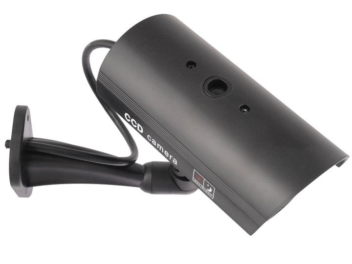 WALL CAMERA DUMMY CAMERA SURVEILLANCE LED ALARM Color black