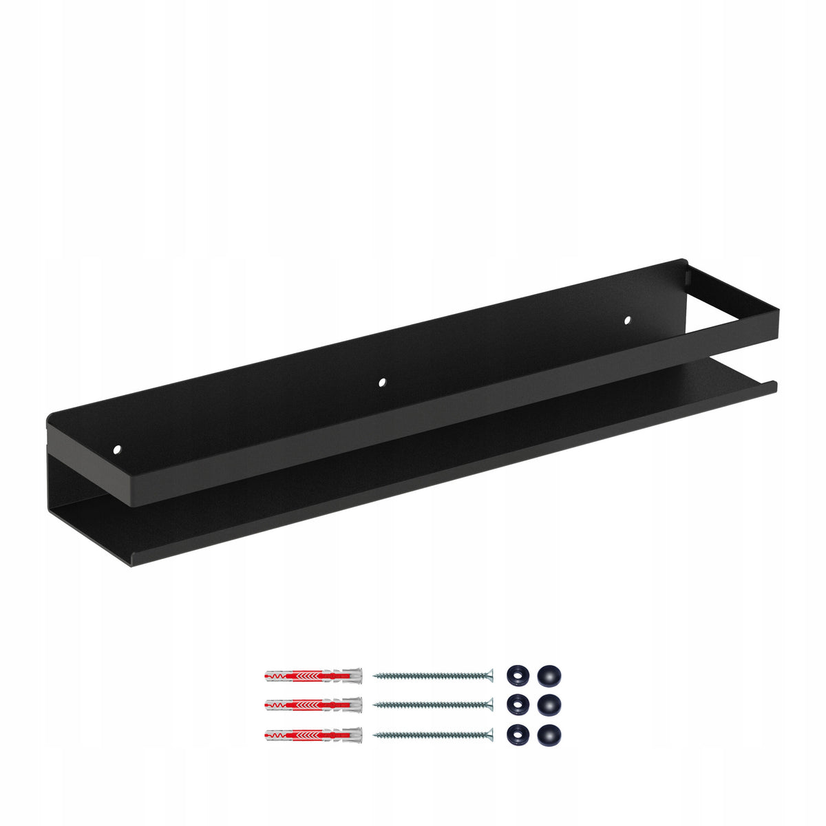 WALL HANGING SHELF METAL BLACK FOR SPICES 16254