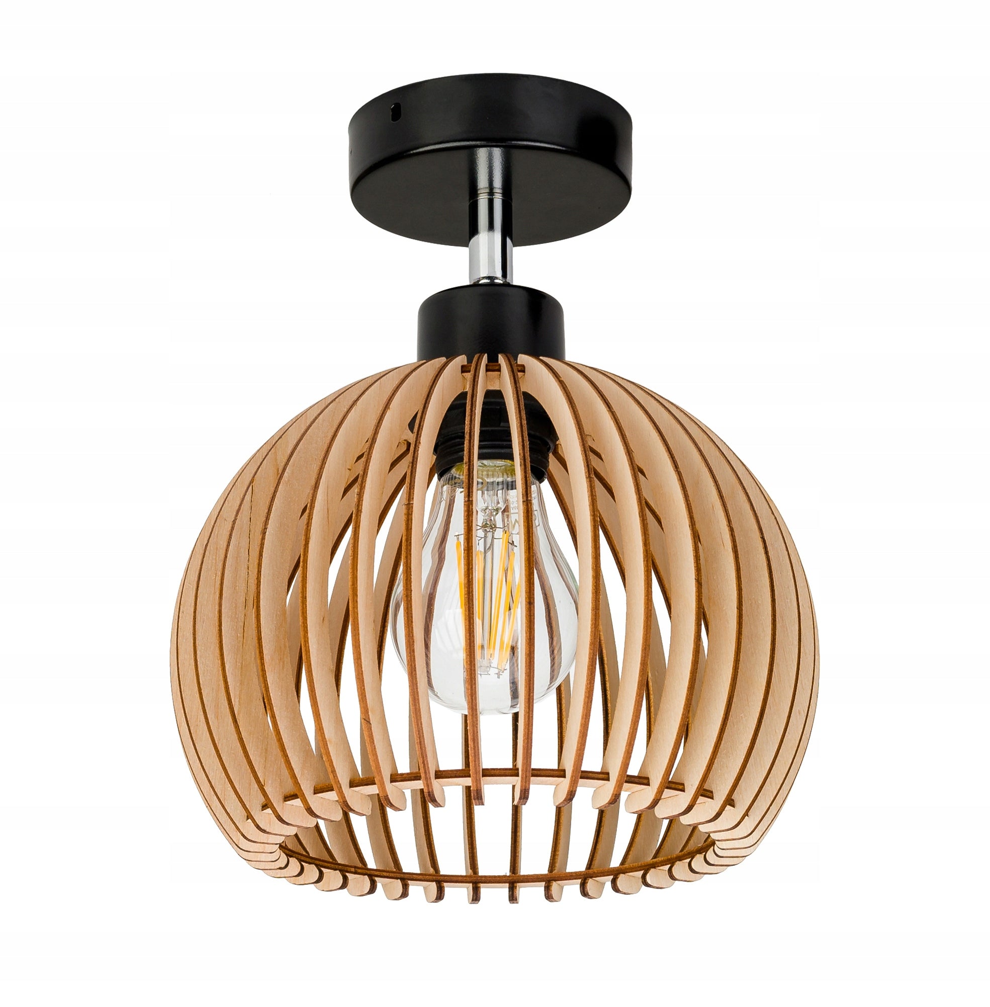 WALL LAMP ADJUSTABLE LOFT RUSTIC LAMPSHADE BALL WOOD E27 Manufacturer code MG1062, B0404