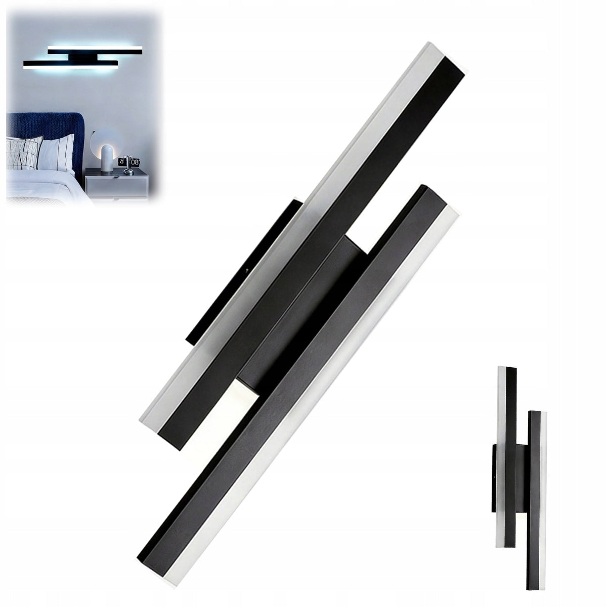WALL LAMP BLACK LED WALL LAMP MODERN IN BATHROOM HALLWAY 6500K