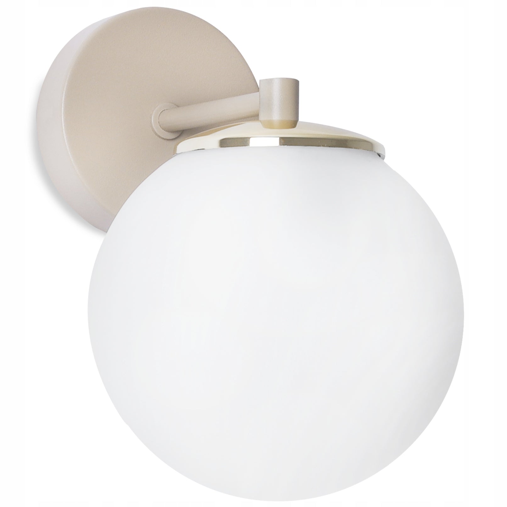 WALL LAMP FLORENCE BEIGE GLAMOUR WHITE BALL FOR BEDROOM LIVING ROOM