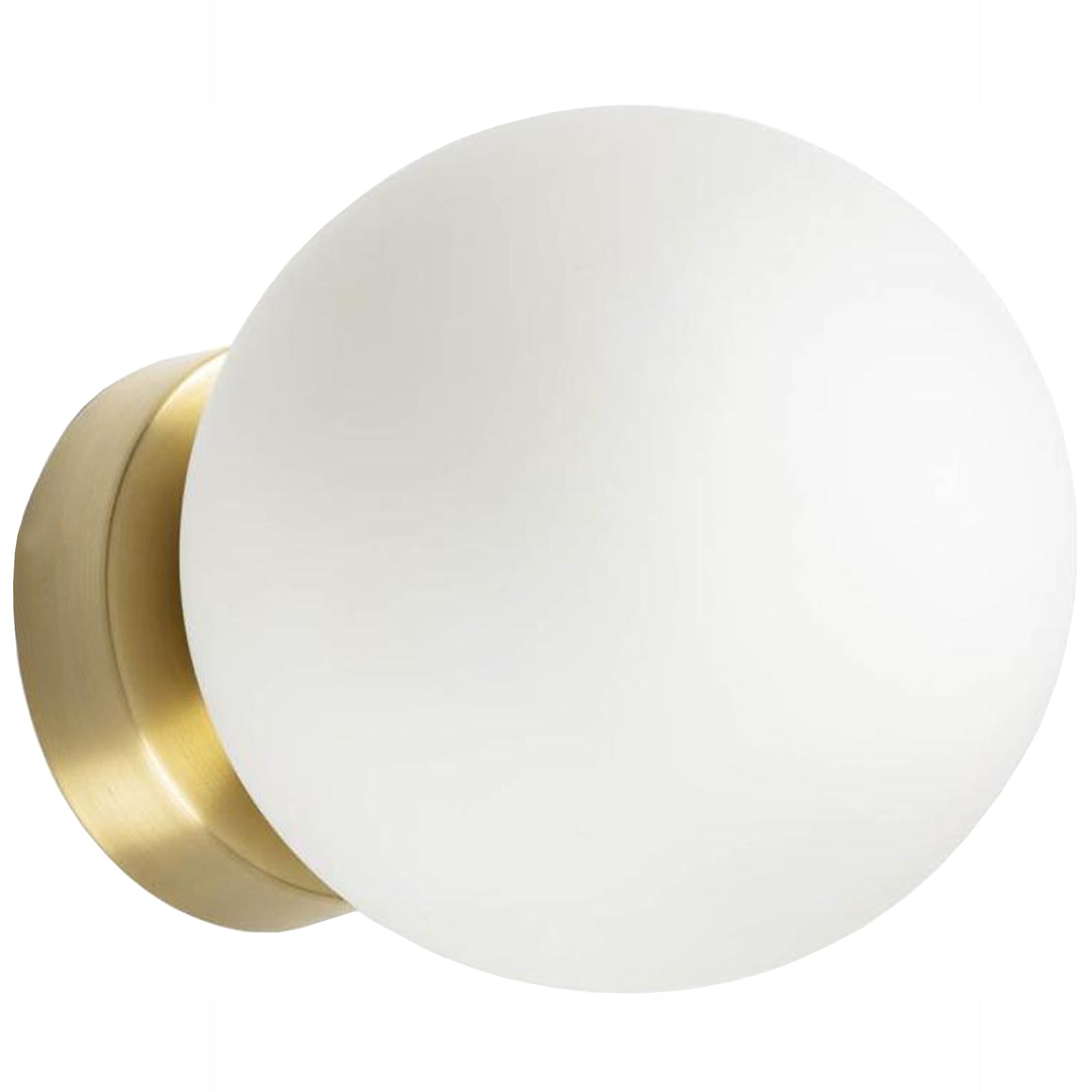WALL LAMP GOLD BALL WHITE GLASS WALL LAMP ROUND SINGLE POINT G9