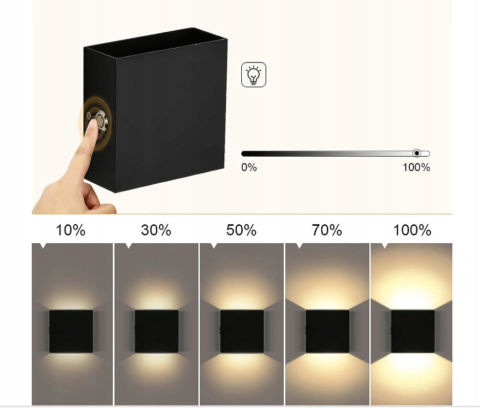 WALL LAMP LED WALL LAMP 6W WARM WHITE 3000K USB WIRELESS BLACK Brand no brand