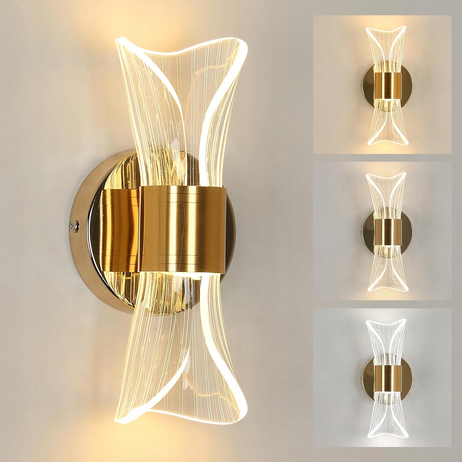 WALL LAMP WALL SCONCE LED LIGHTING ADJUSTABLE GOLD LOFT BEDROOM 12W