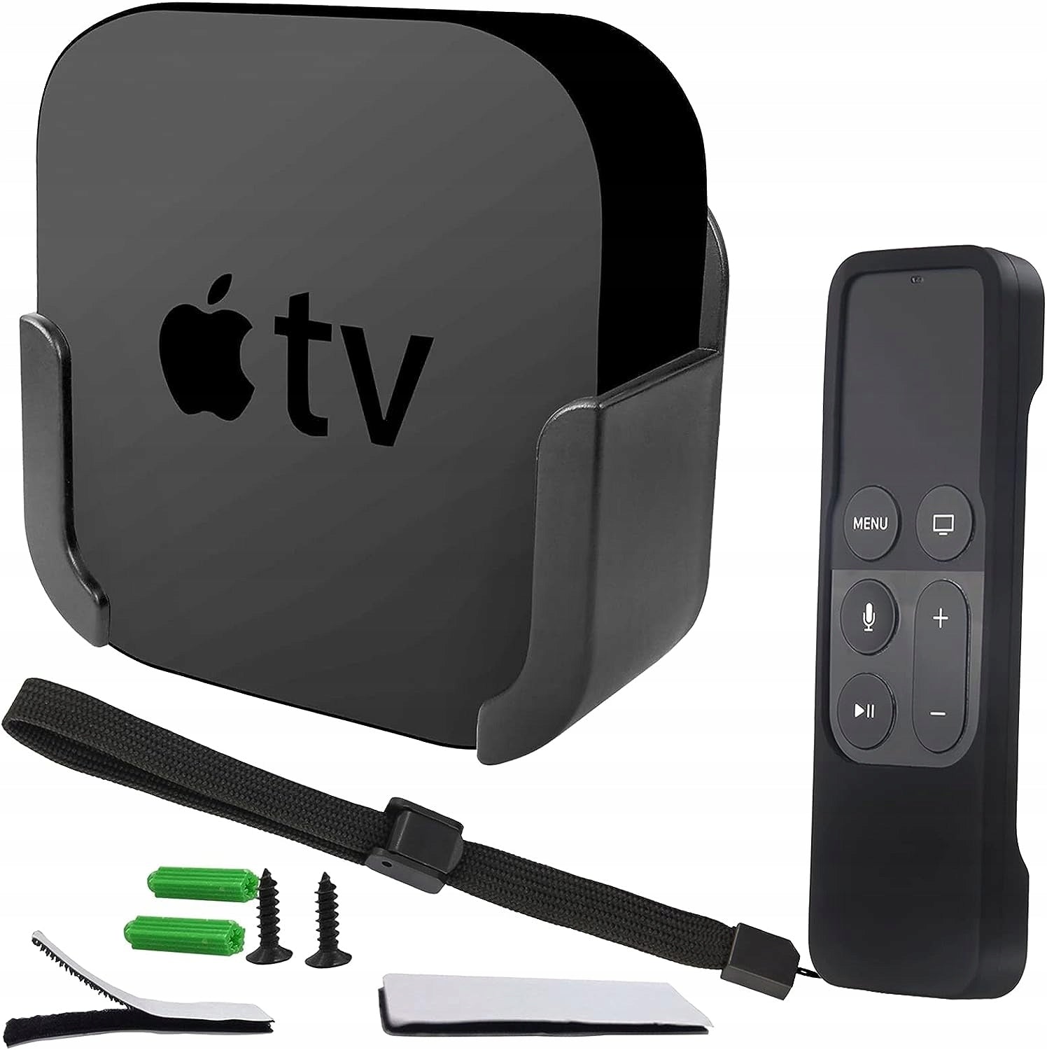 WALL MOUNT for Apple TV 4K 4th Gen Z Remote Control Case Black