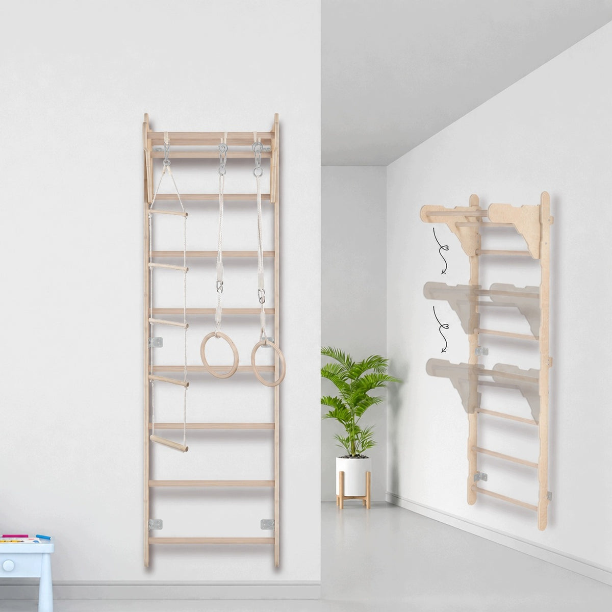 WALL-MOUNTED LADDER + HANDLE+ RINGO+ ROPE LADDER+ MATTRESS Manufacturer code DRAB/SC_COMBO-SK-JSZ