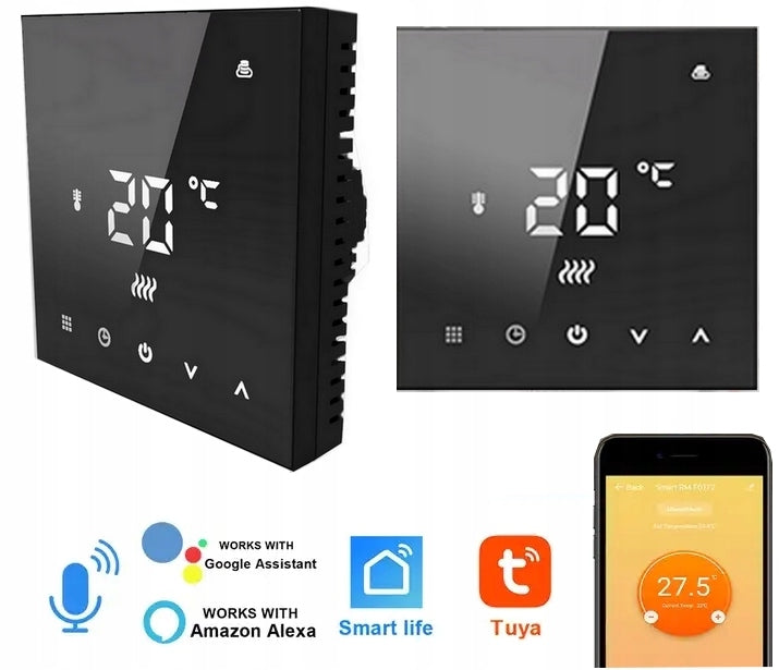 WALL MOUNTED THERMOSTAT ROOM TOUCH SCREEN LED WiFi TUYA TERSCP