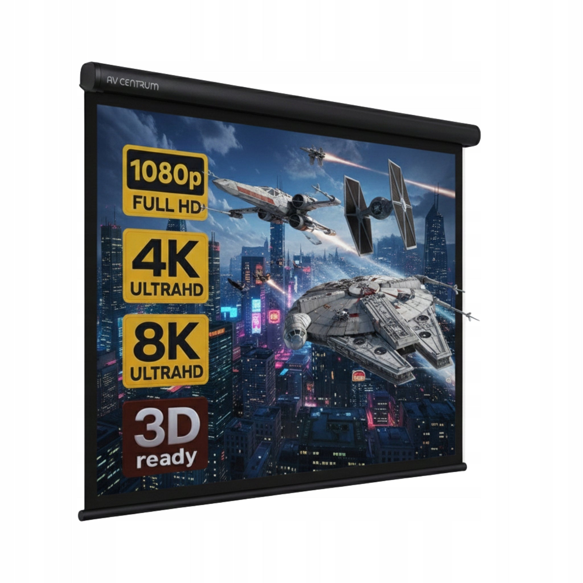 WALL PROJECTION SCREEN AVC-M170B 84" 170X130 AVCENTRUM BLACK PREMIUM