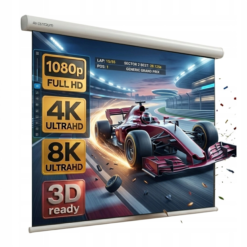 WALL PROJECTION SCREEN AVC-M198 100" 200x150 WHITE AVCENTRUM FRAME