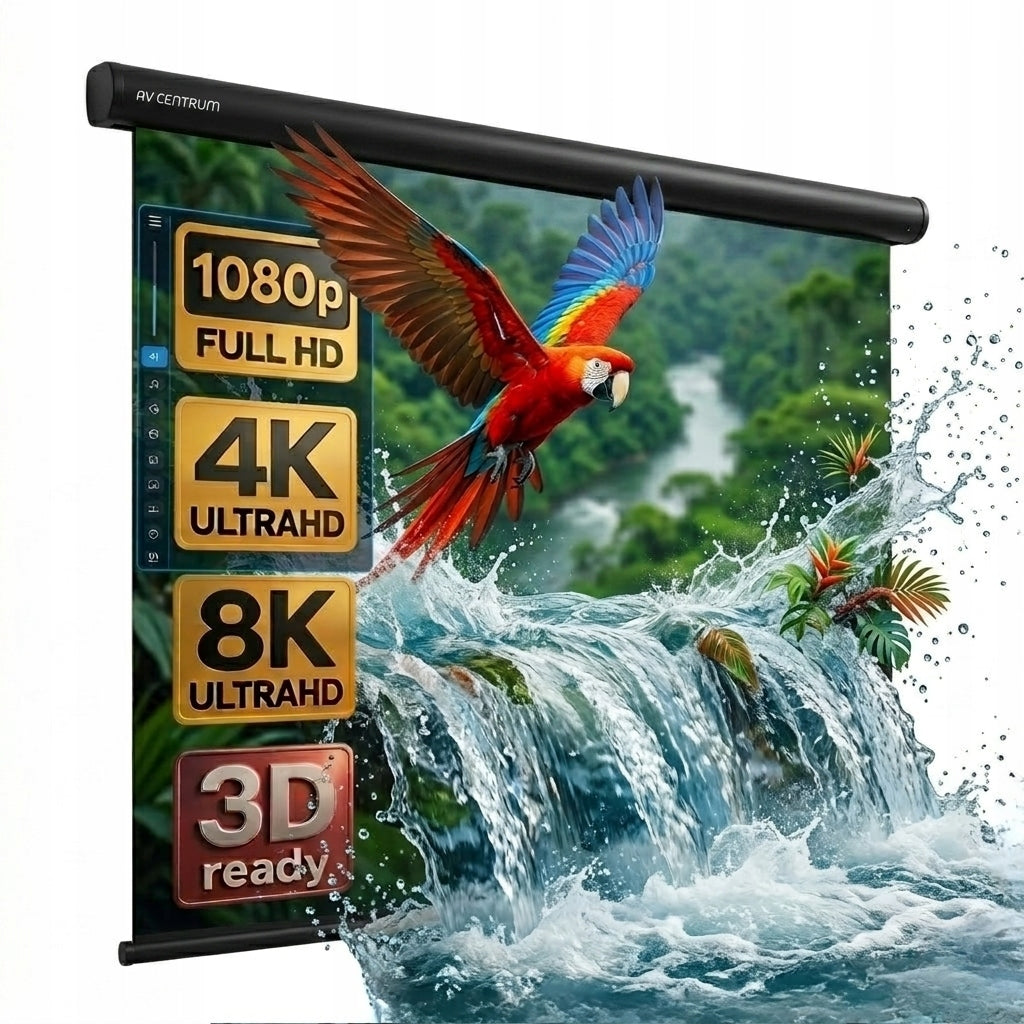 WALL PROJECTION SCREEN AVC-M199B 100" 200X150 AVCENTRUM BLACK PREMIUM
