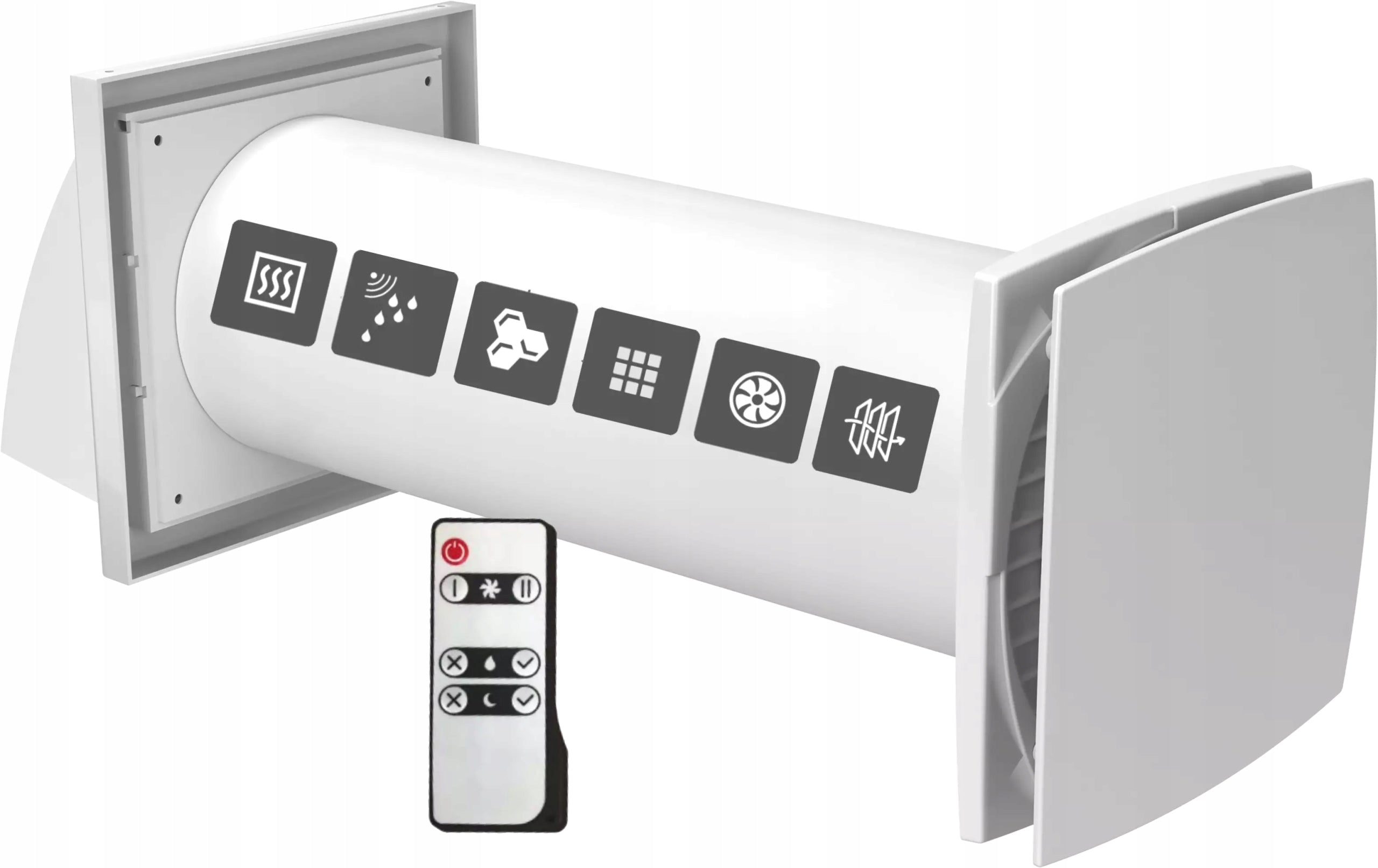 WALL RECUPERATOR 100 mm ROOM WITH REMOTE CONTROL SILENT VENTS VENTIKA SOLO+