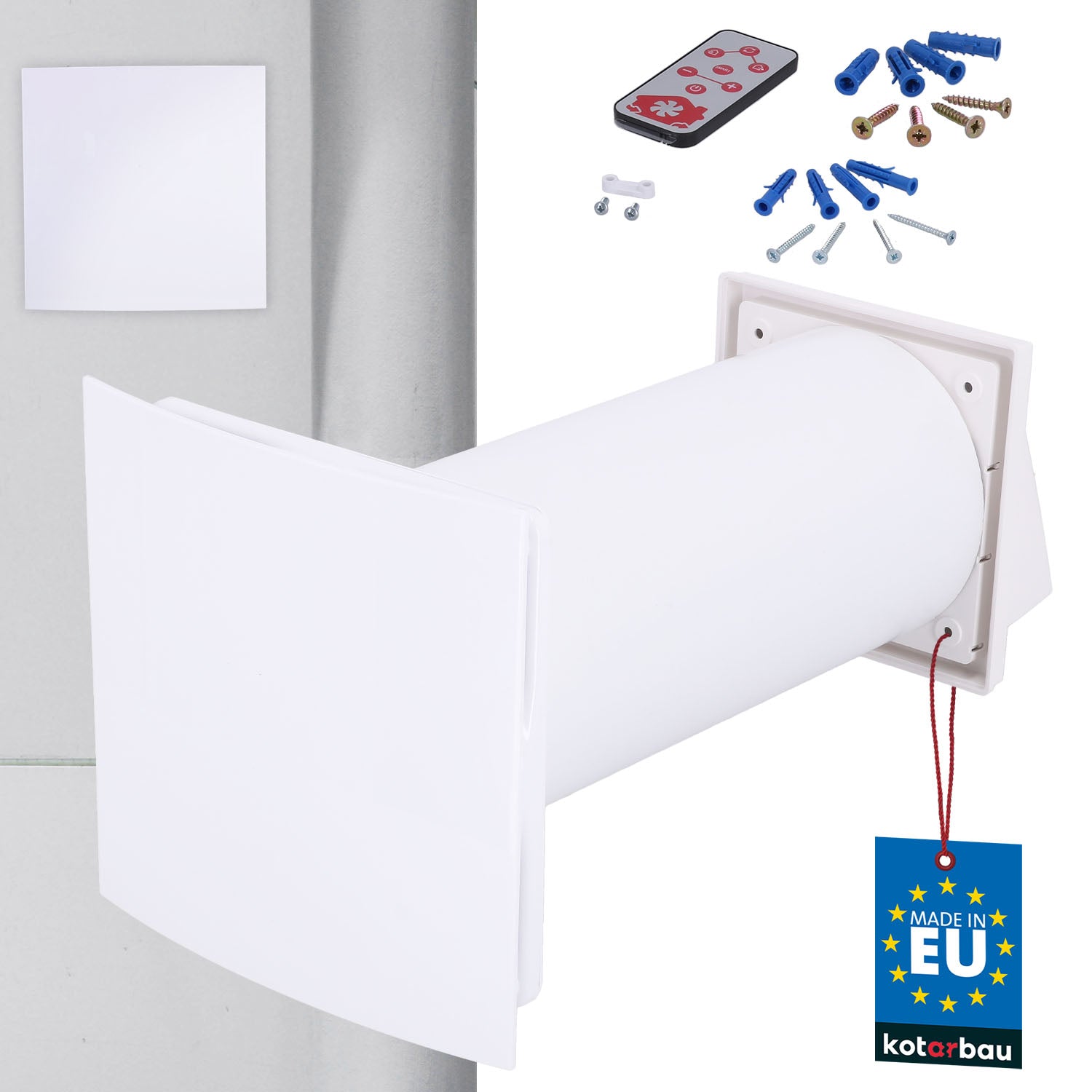 WALL RECUPERATOR DECENTRAL CERAMIC VENTILATION PILOT FI 125 MM WHITE