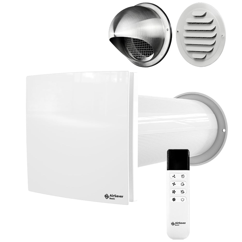 WALL RECUPERATOR HEAT RECOVERY AIR SAVER BASIC Ø100 mm PILOT 50 m³/h