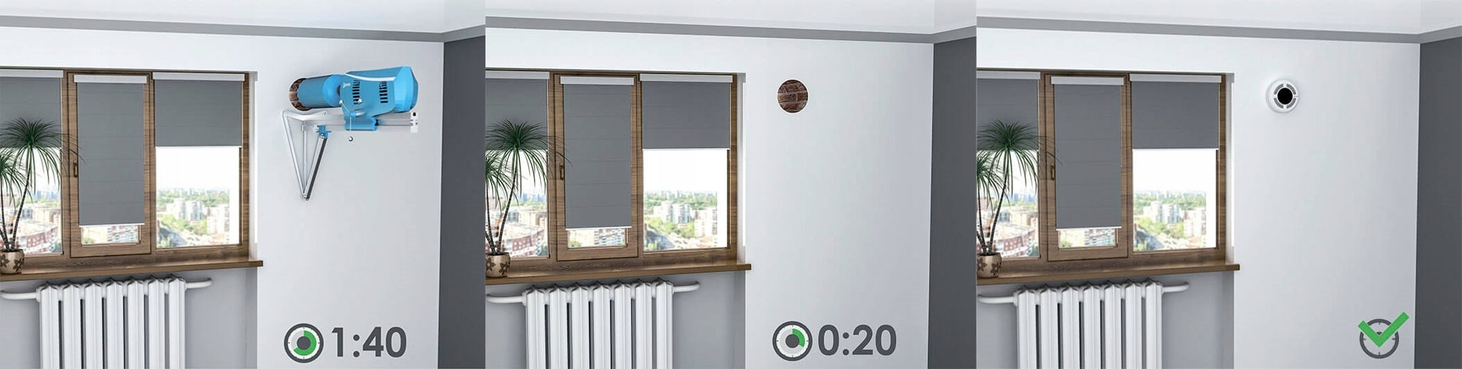 WALL RECUPERATOR PRANA ORIGAMI 200C STOP SMOG HUMIDITY SENSOR REMOTE CONTROL Packaging status original