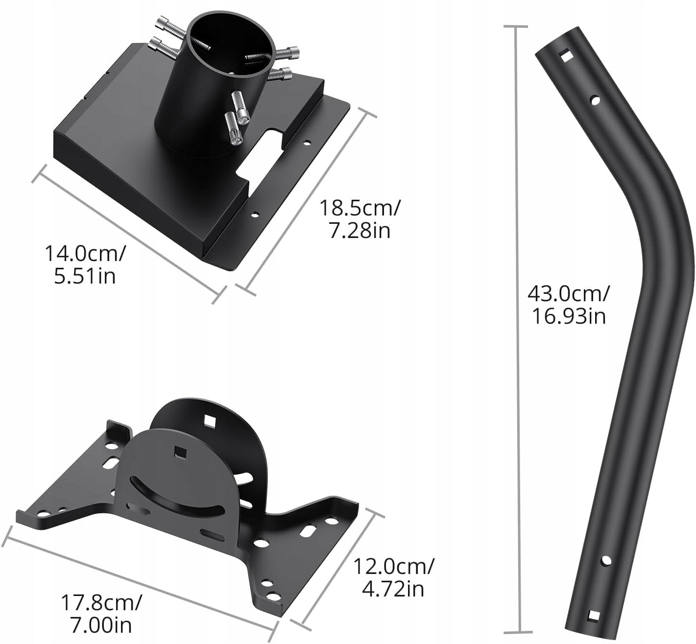 WALL ROOF BRACKET FOR STARLINK GEN 3 ANTENNAS ADJUSTABLE SOLID COMPLETE Manufacturer code Zestaw Montażowy do Starlink V3