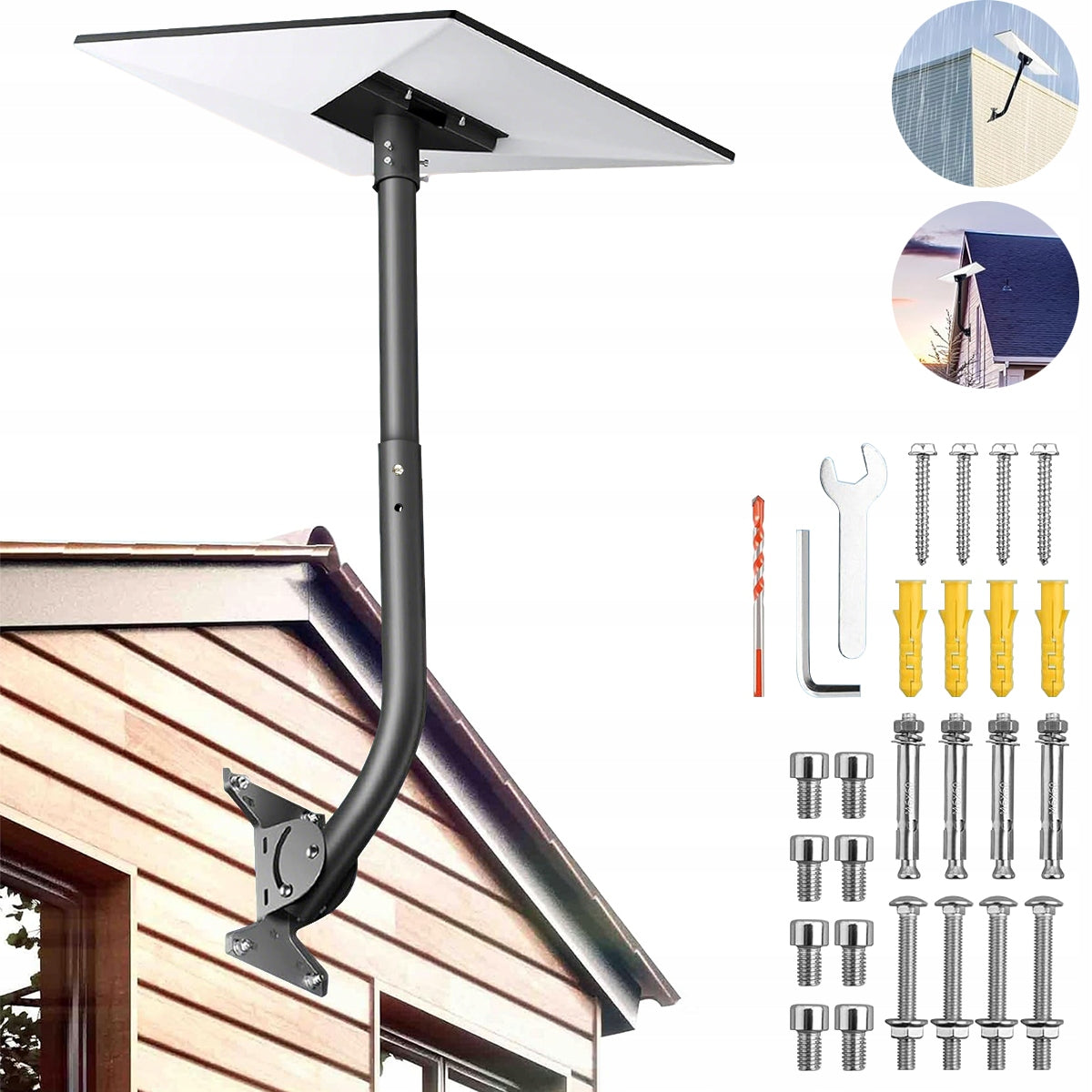 WALL ROOF BRACKET FOR STARLINK GEN 3 ANTENNAS ADJUSTABLE SOLID COMPLETE