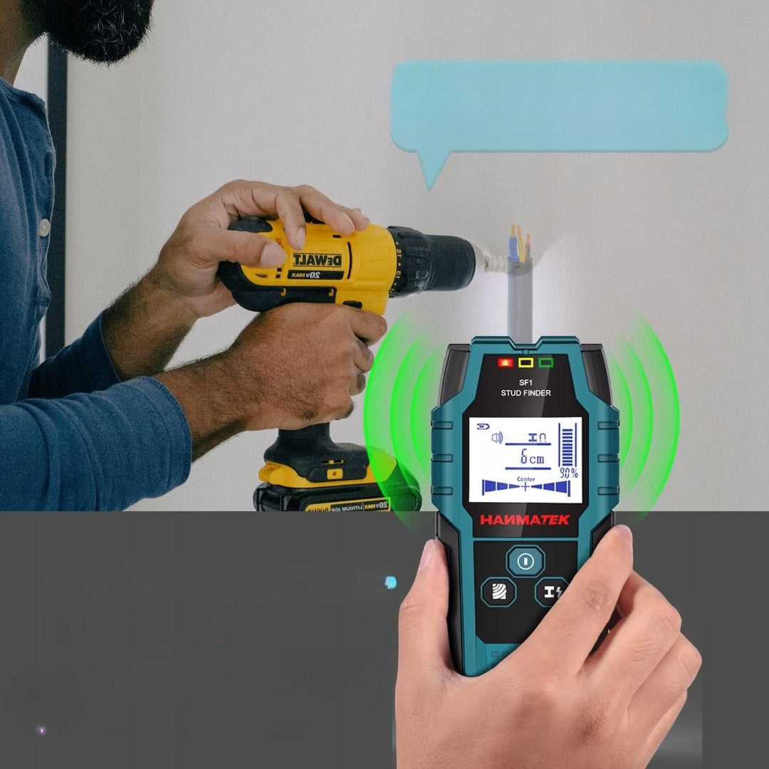 WALL SCANNER FOR SEARCHING FOR STUDS WOOD DETECTOR WIRES HANMATEK SF1 Brand HANMATEK