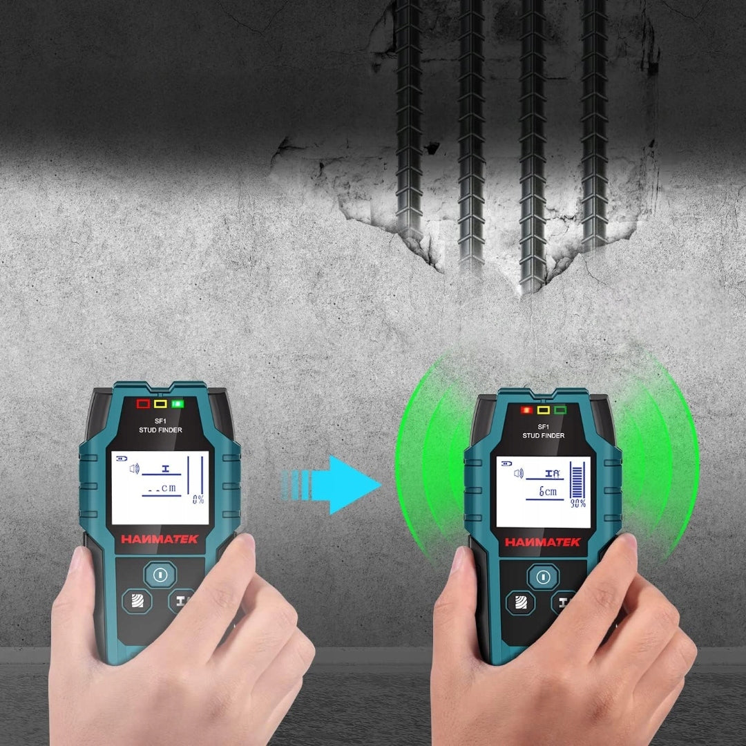 WALL SCANNER FOR SEARCHING FOR STUDS WOOD DETECTOR WIRES HANMATEK SF1 Packaging status original