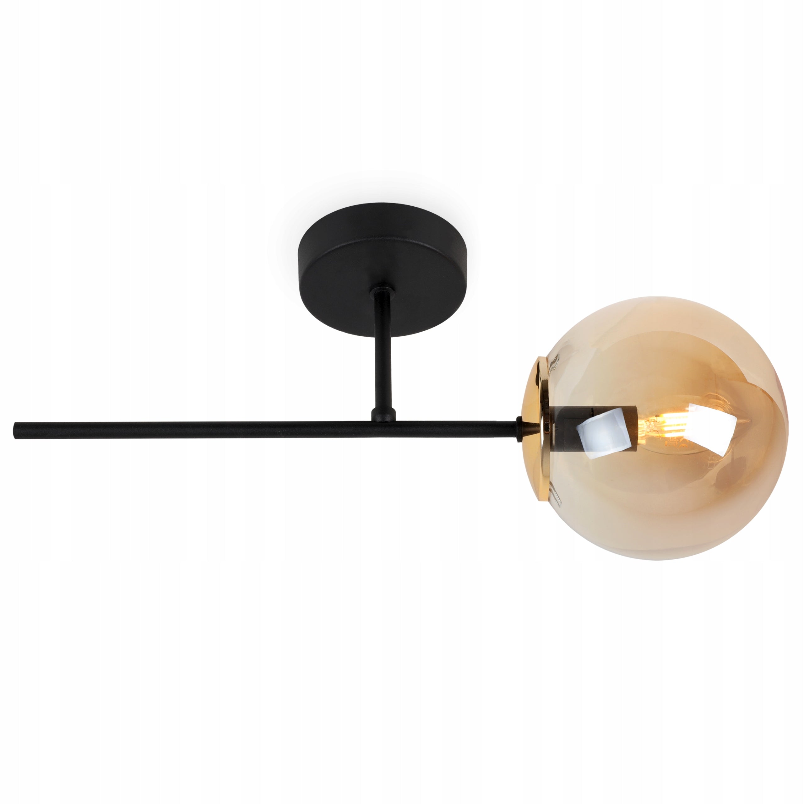 WALL SCONCE BLACK GOLD LAMP GLASS LOFT BALL FOR KITCHEN LIVING ROOM 45 CM Packaging status original