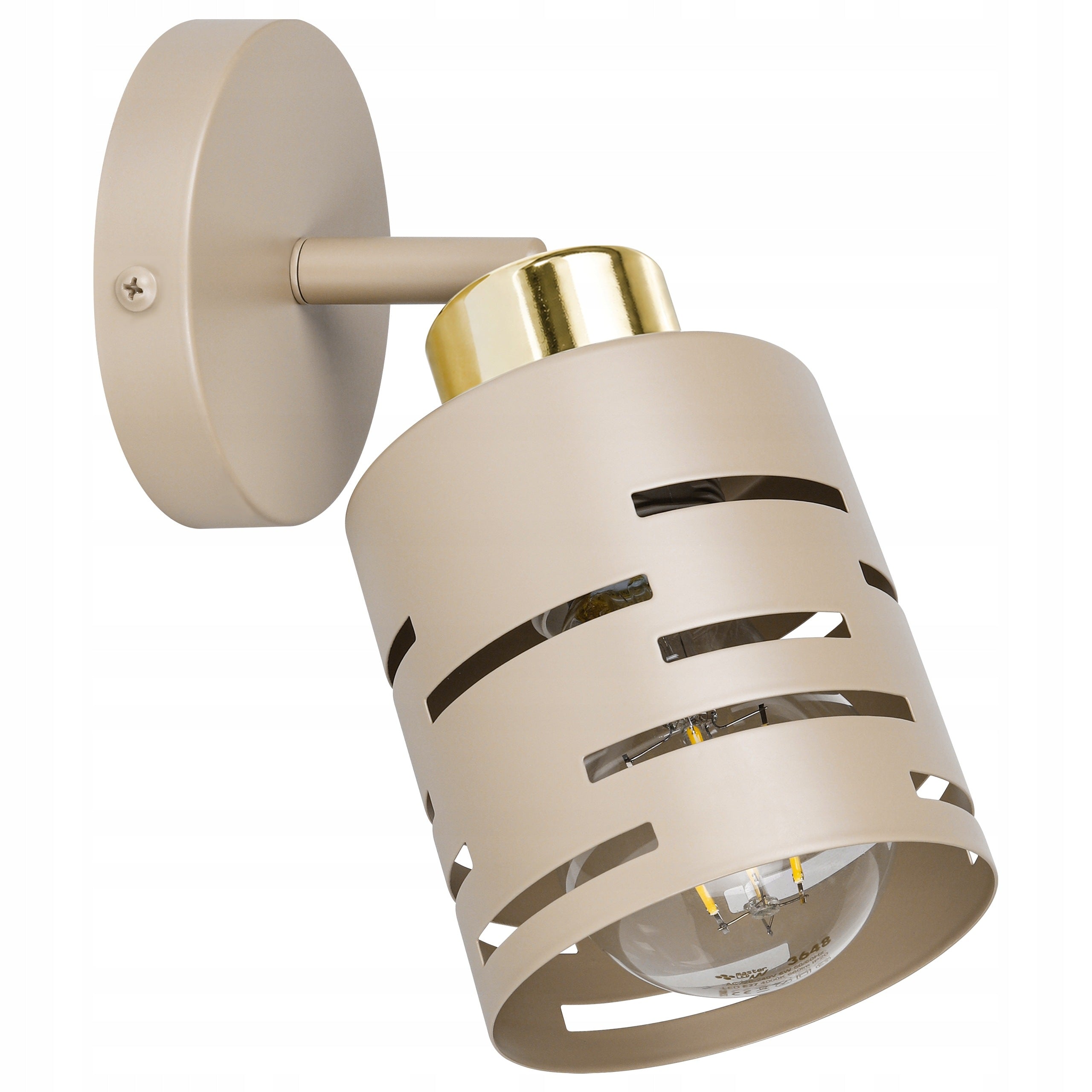 WALL SCONCE Indoor Moving Lamp E27 LED Beige Cashmere