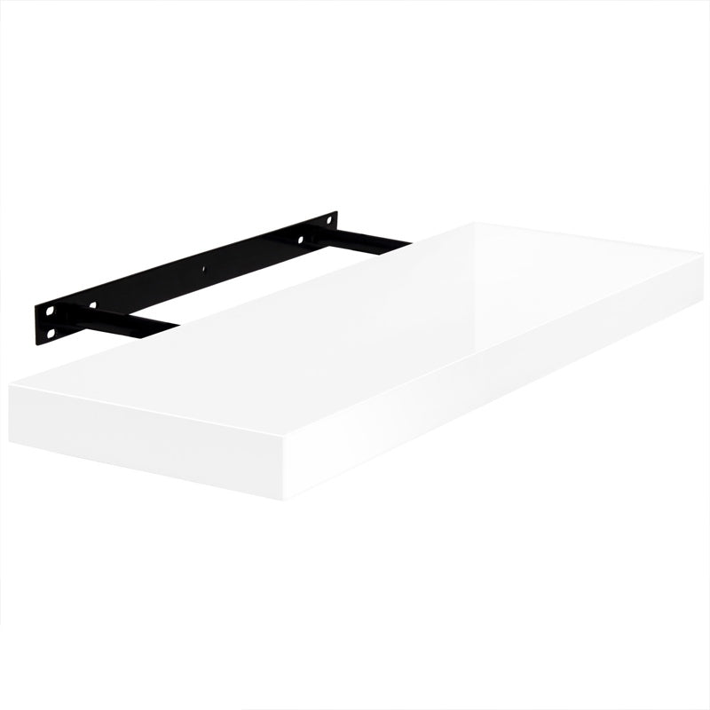 WALL SHELF HANGING BOARD LIVING ROOM WHITE GLOSS 50