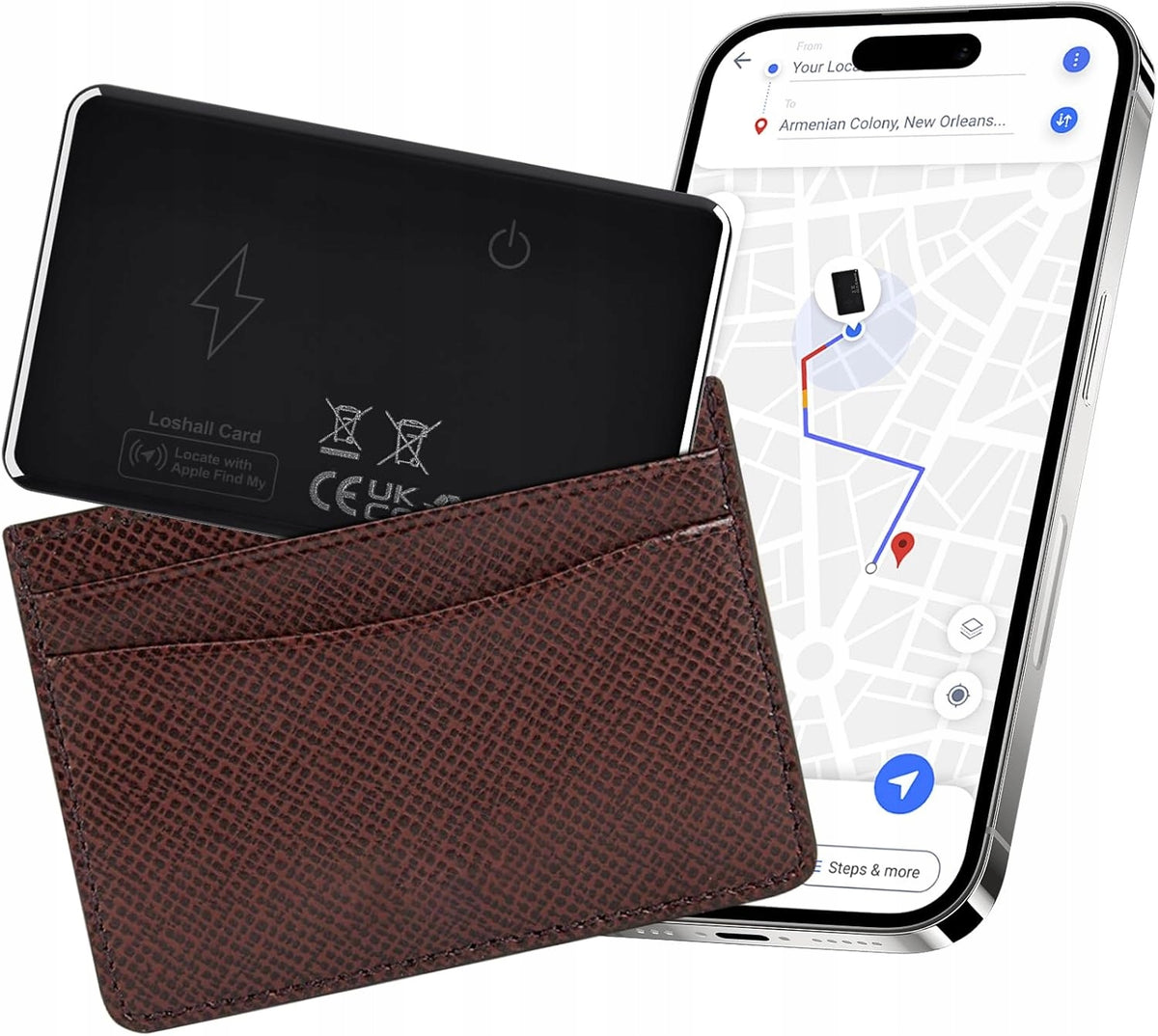 WALLET LOCATOR TRACKER ULTRA THIN WI-FI BLUETOOTH APPLE FIND MY