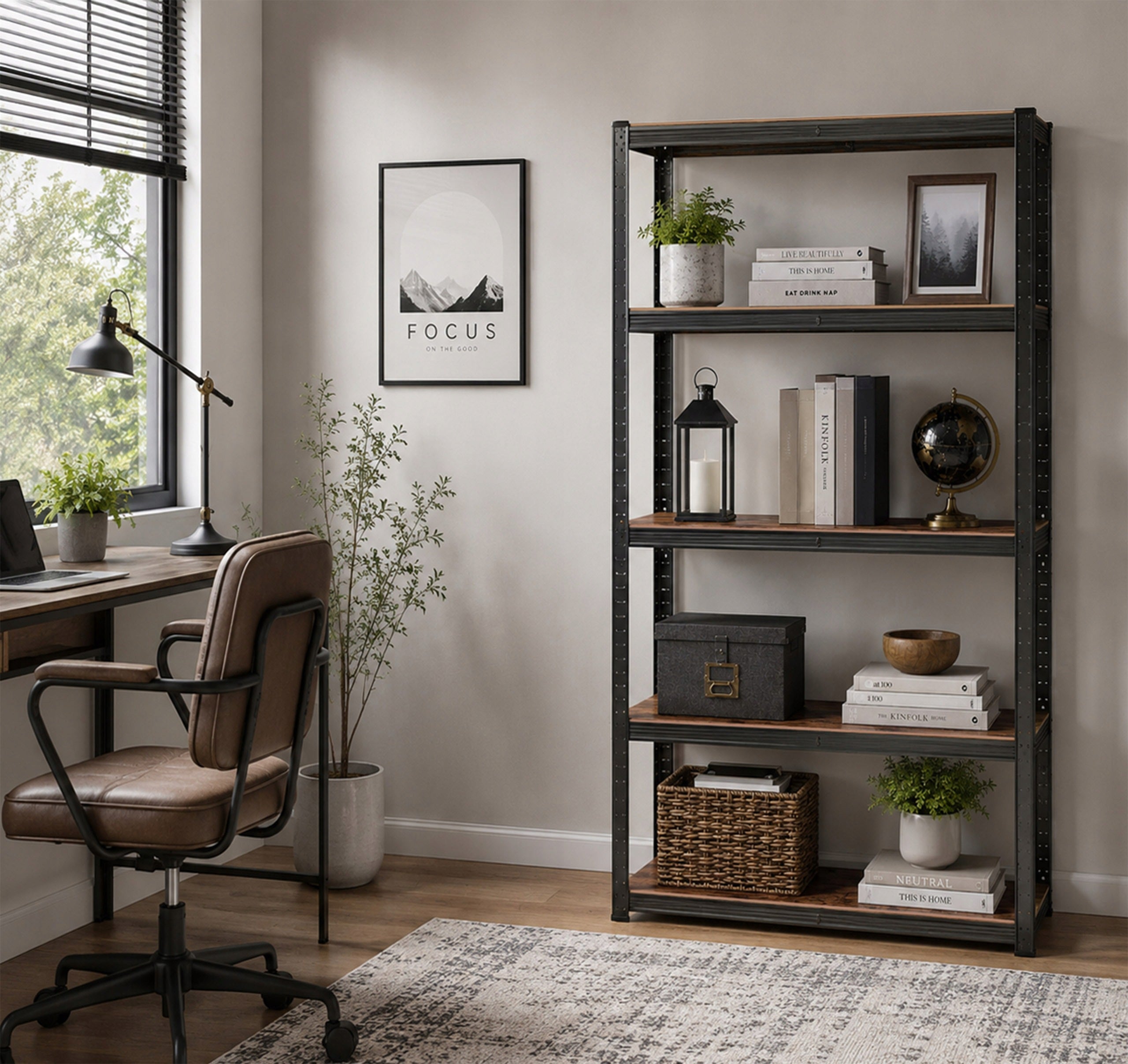 WAREHOUSE RACK LOFT OFFICE GARAGE ZINC SHELVES LOFT 180x90x40 875 kg Packaging status original