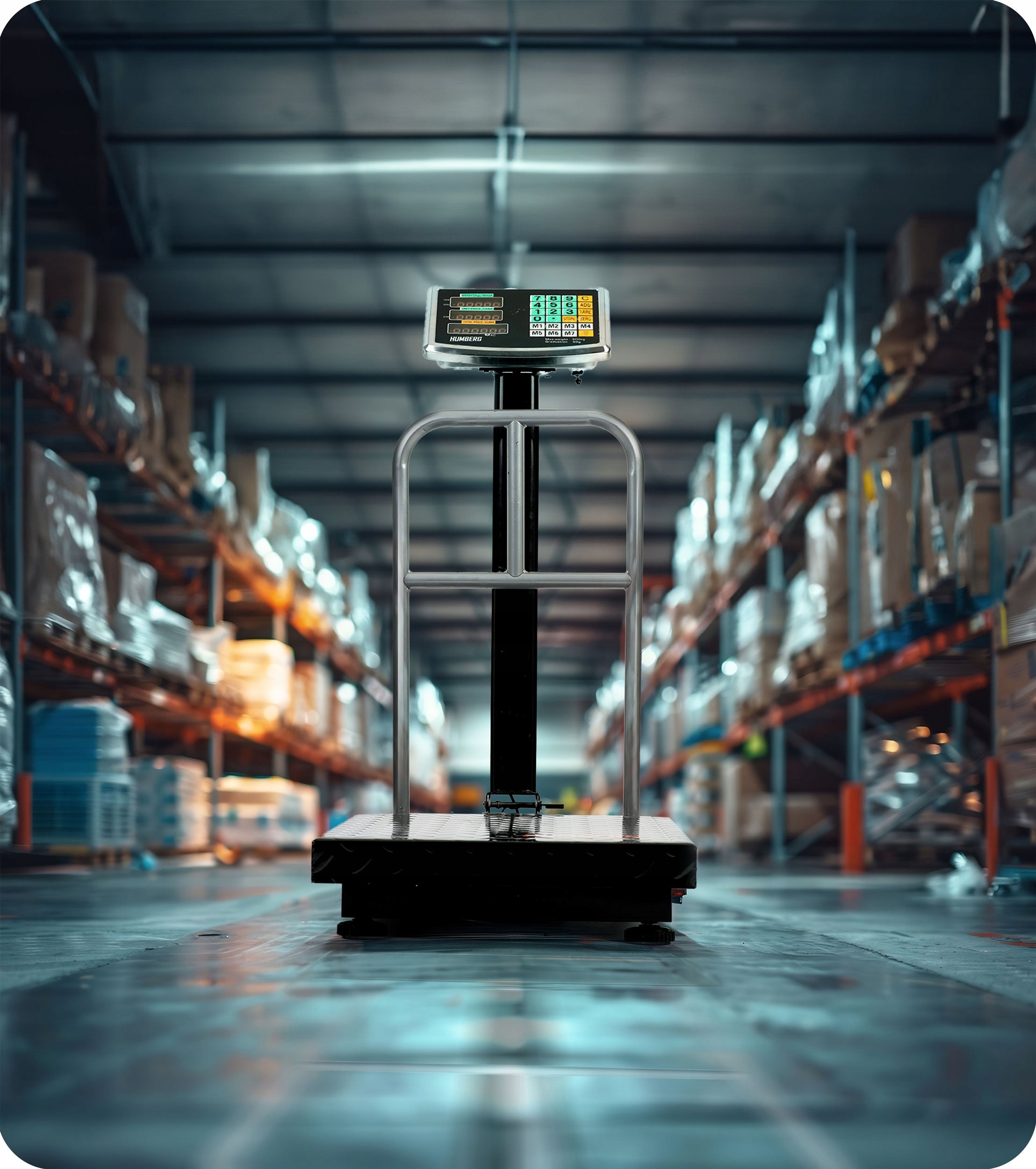 WAREHOUSE SCALE ELECTRONIC AGRICULTURAL SHOP GOODS PLATFORM 300 KG Brand HUMBERG