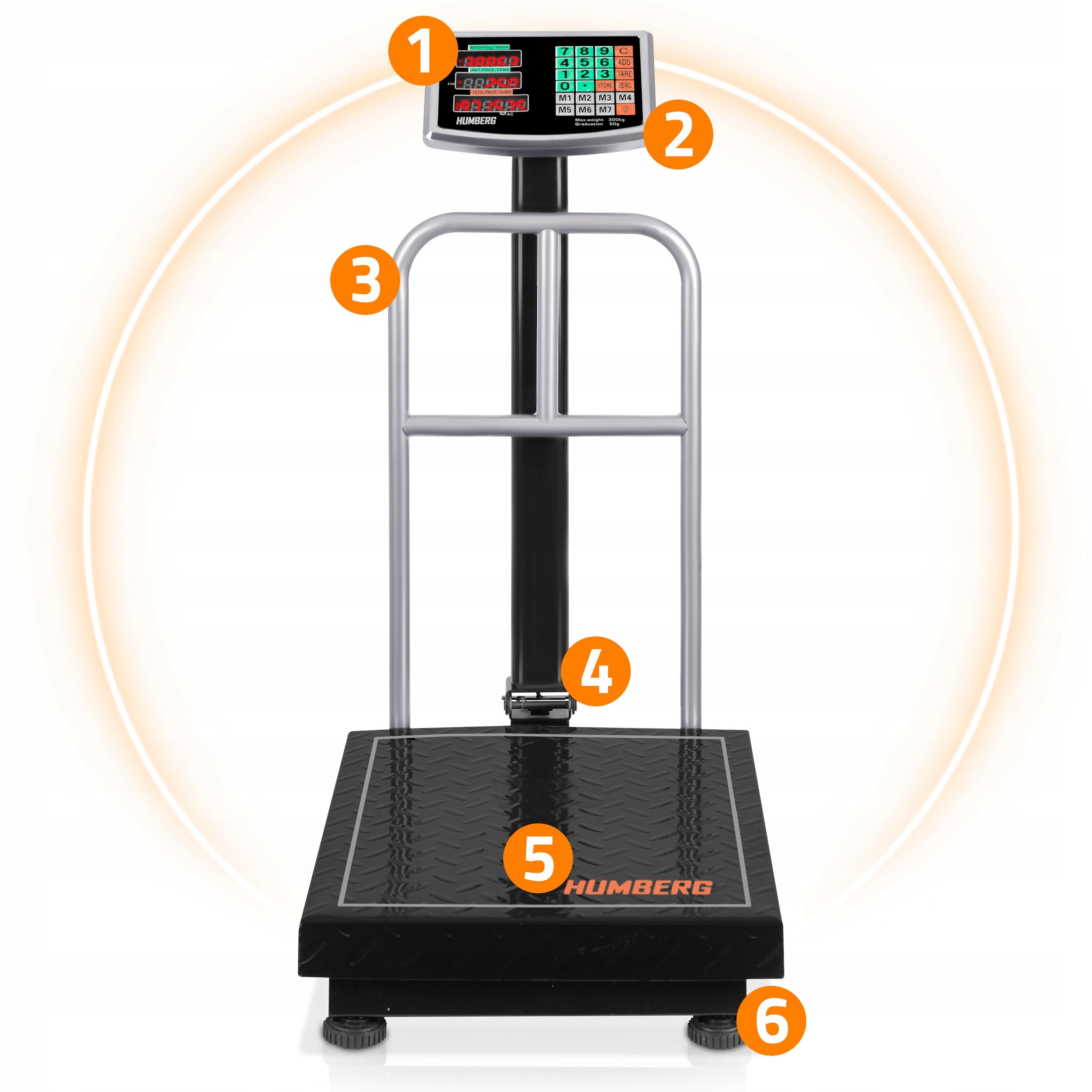 WAREHOUSE SCALE ELECTRONIC AGRICULTURAL SHOP GOODS PLATFORM 300 KG Product weight with unit packaging 10.45 kg