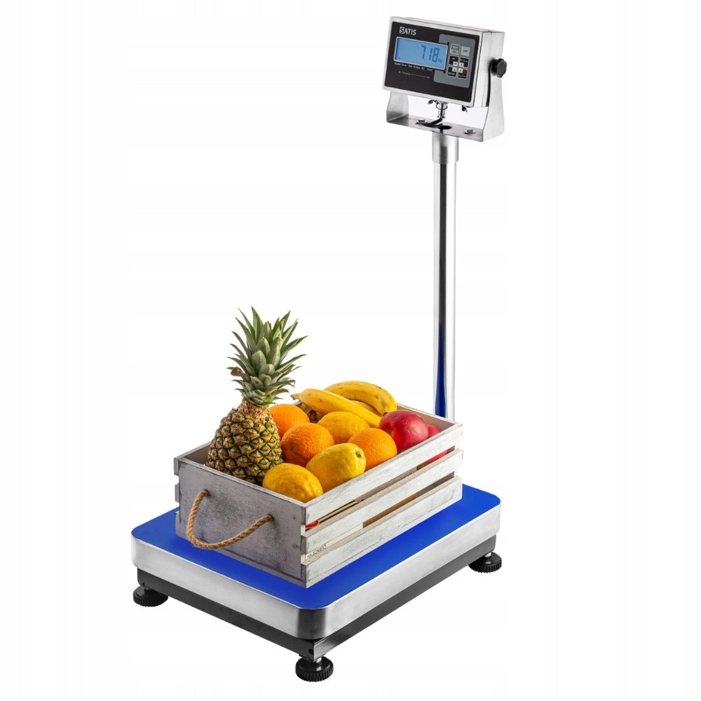 WAREHOUSE SCALE WITH ELECTRONIC LEGALIZATION UP TO 150KG 35X45CM PLATFORM Power supply battery and mains