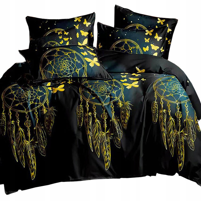 WARM FLANNEL BEDDING 140x200 FLANNEL COTTON DUVET CUSHION SET