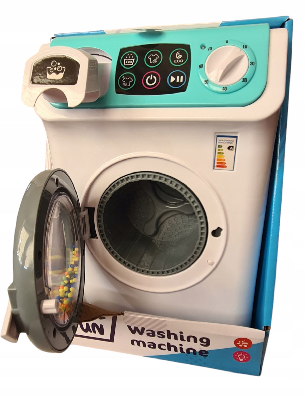 WASHING MACHINE ELECTRIC TOY DRYER WITH SOUND 4 PROGRAMS FOR KIDS Packaging status original