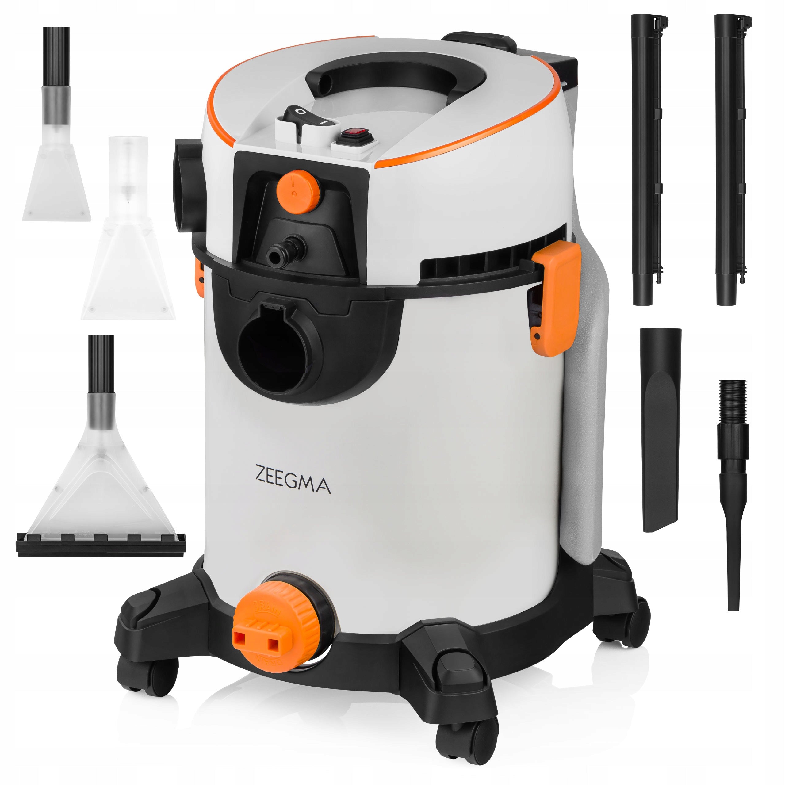 WASHING VACUUM CLEANER ZEEGMA WASH 1400 W FOR CAR HOUSE WET DRY Manufacturer code ODKURZACZ PIORĄCY DO TAPICERKI I DYWANÓW