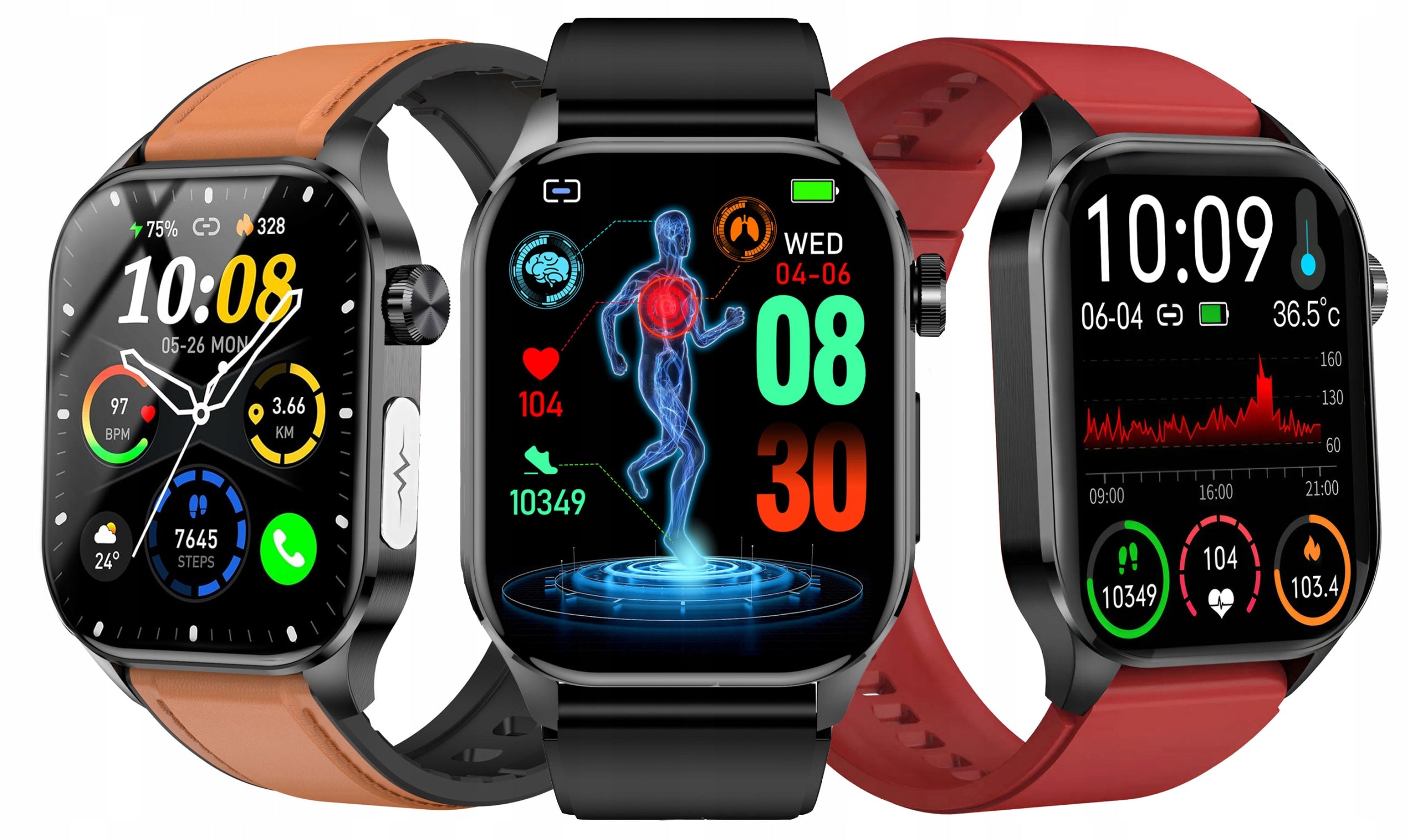 WATCH SMARTWTACH EKG HRV BLOOD PRESSURE MONITOR SUGAR MEASUREMENT TALK TEMPERATURE Brand Lazird