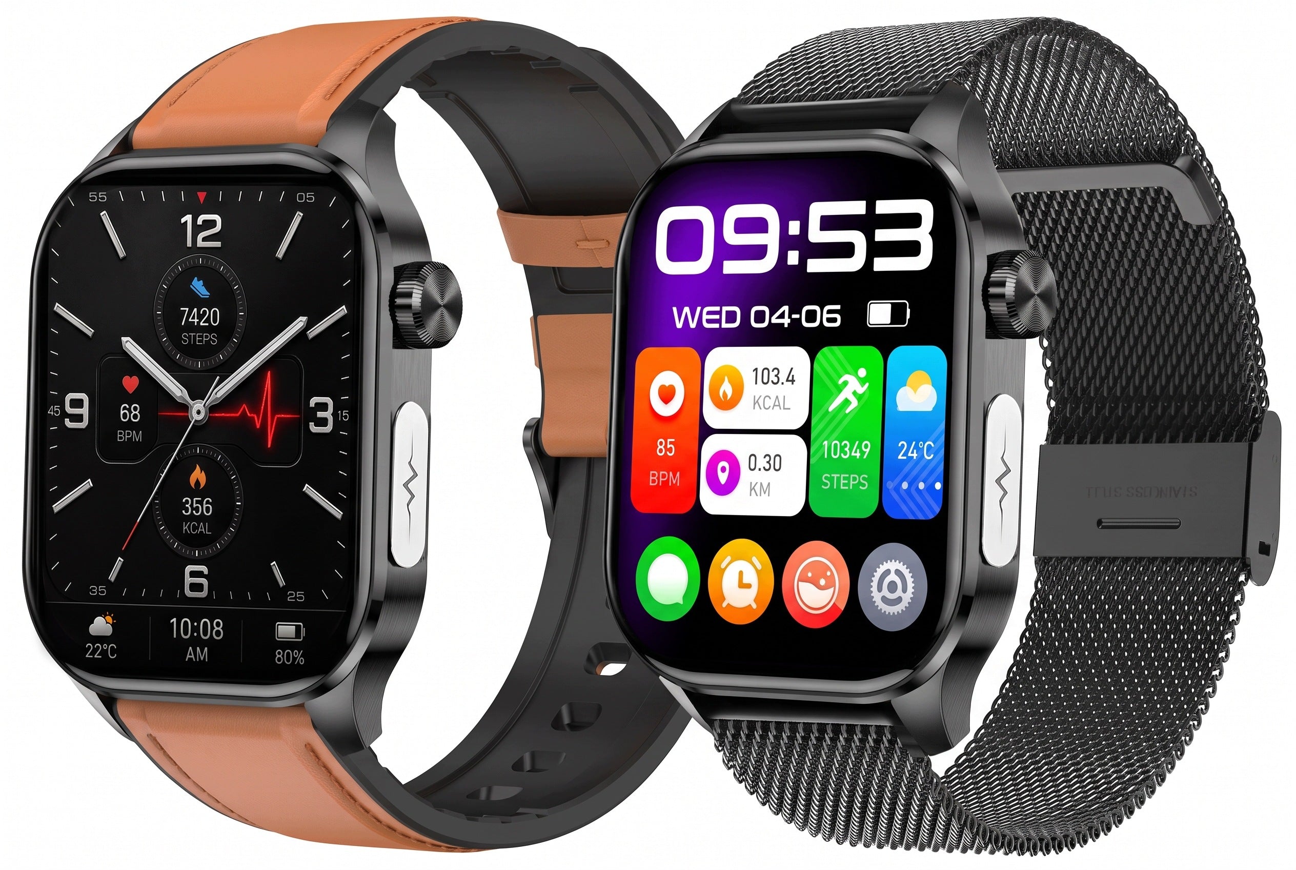 WATCH SMARTWTACH EKG HRV BLOOD PRESSURE MONITOR SUGAR MEASUREMENT TALK TEMPERATURE Packaging status original