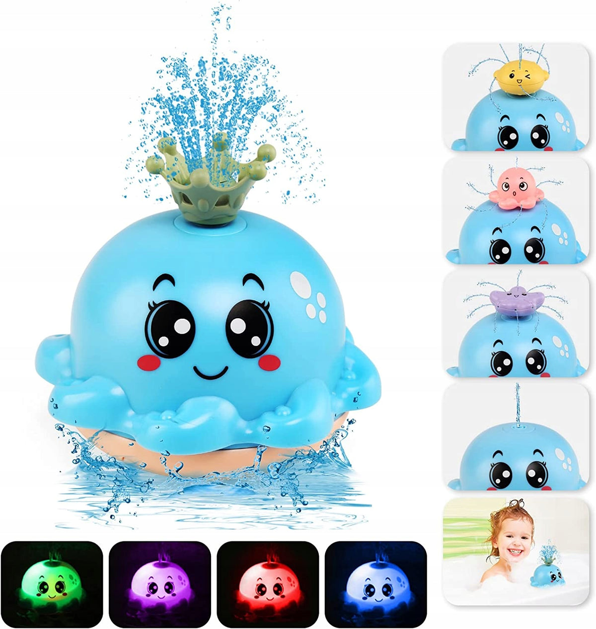 WATER BATH TOY FLOATING SQUIRTING OCTOPUS FOUNTAIN FOR KIDS Brand no brand