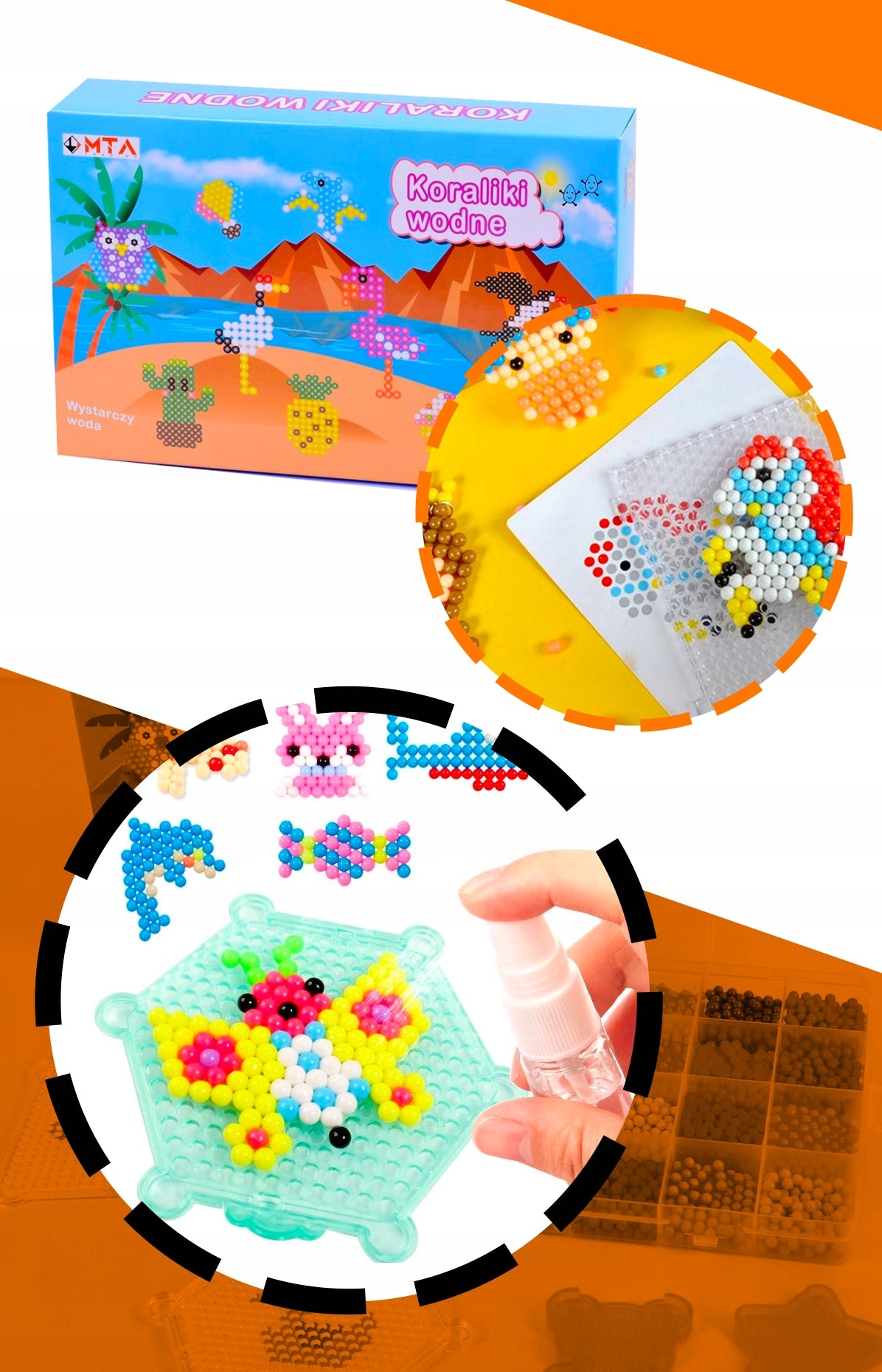 WATER BEADS set DIY templates magic beads gift birthday toy Manufacturer code Prezent na dzień dziecka Pomysł dla dziecka