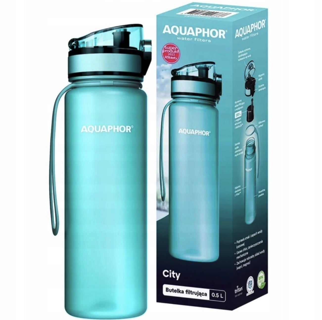 WATER BOTTLE FILTER BOTTLE AQUAPHOR CITY 0,5 L MINT