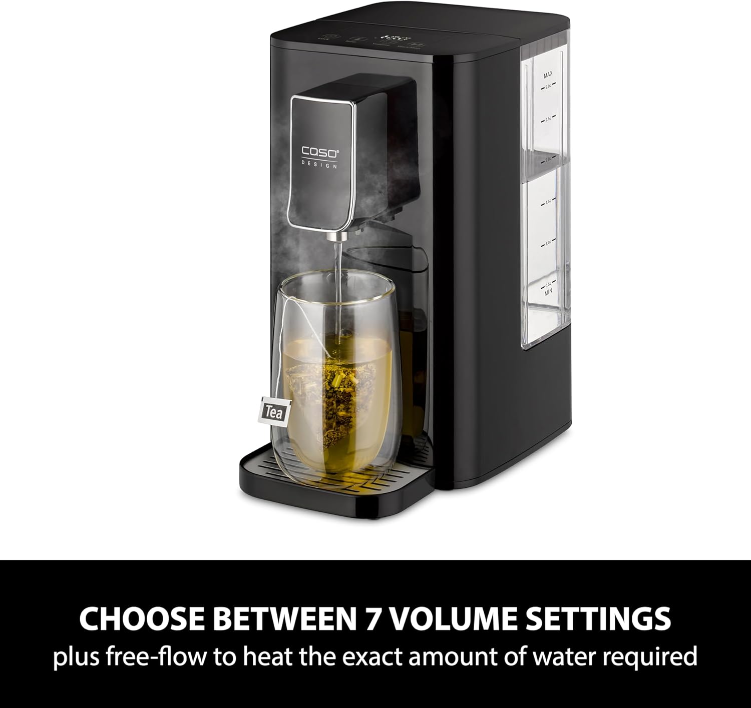 WATER DISPENSER 2,9L 2600W TURBO HEATER 7 TEMPERATURE LEVELS BLACK Manufacturer code 8717791777838