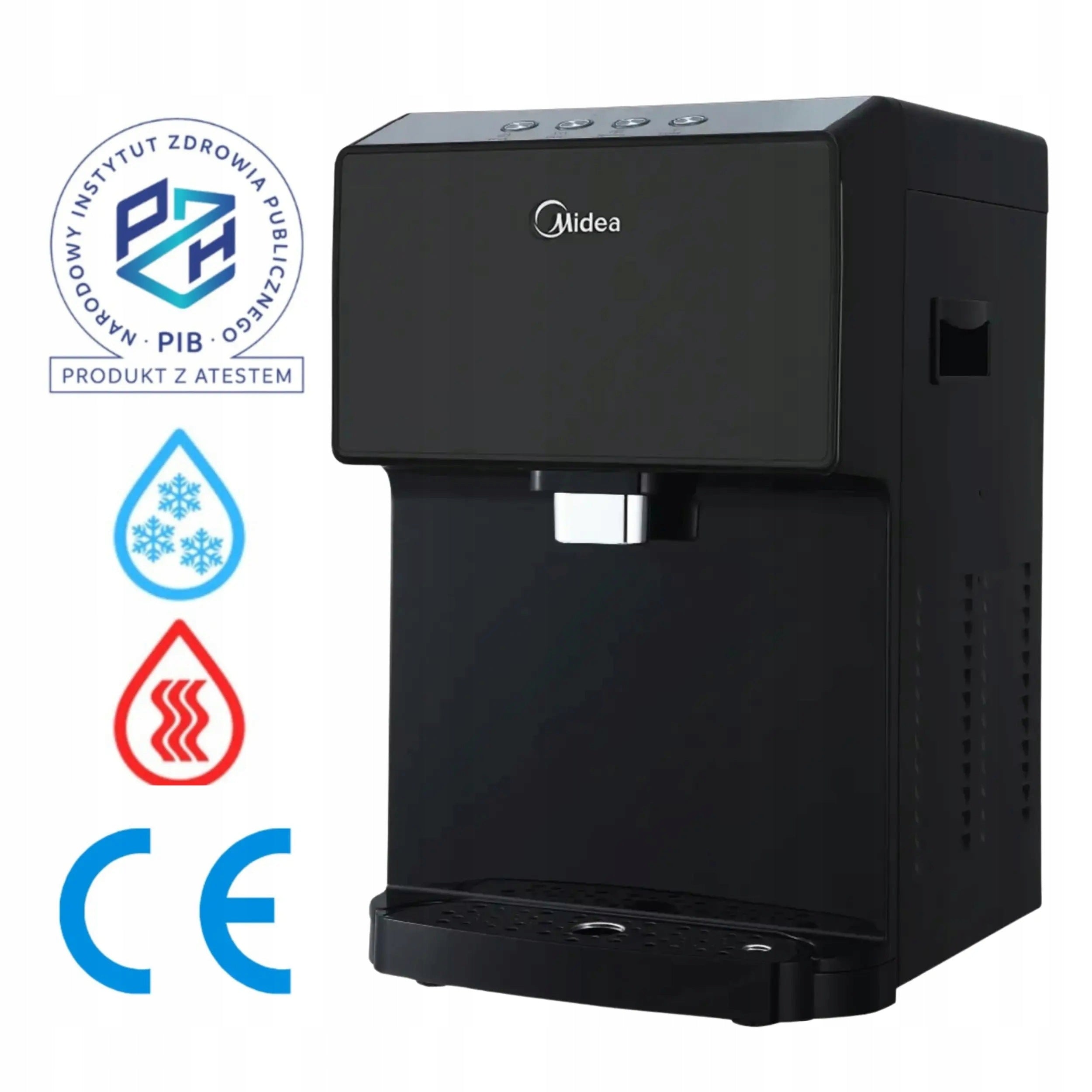 WATER DISPENSER COLD HEAT COUNTERTOP DISPENSER BLACK MIDEA JS1844T