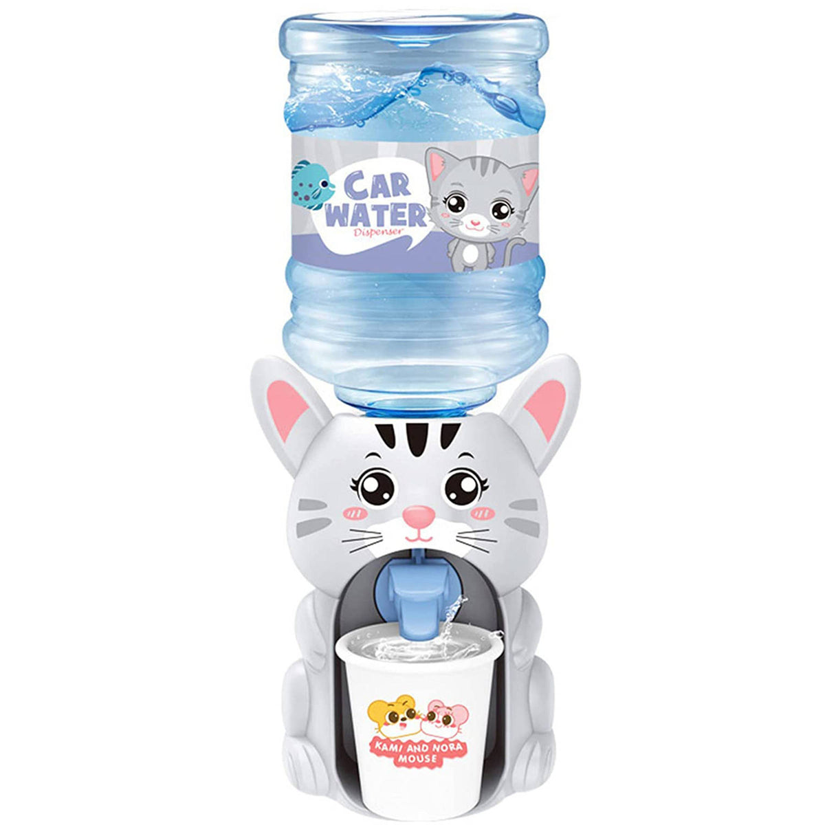WATER DISPENSER FOR CHILDREN KITTEN DRINK 2 CUPS Color multicolor