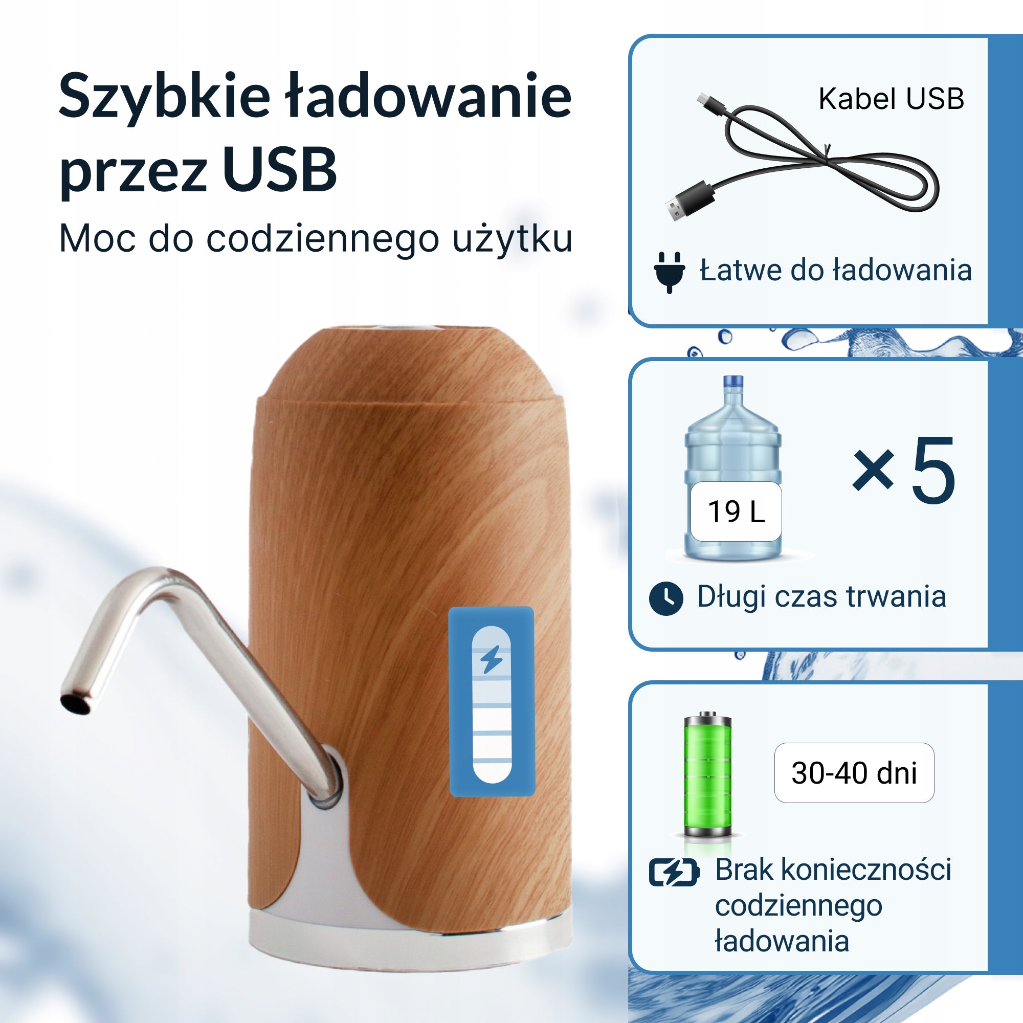 WATER DISPENSER ViO E5 Light Wood WIRELESS WATER DISPENSER FOR CYLINDER Manufacturer ViO