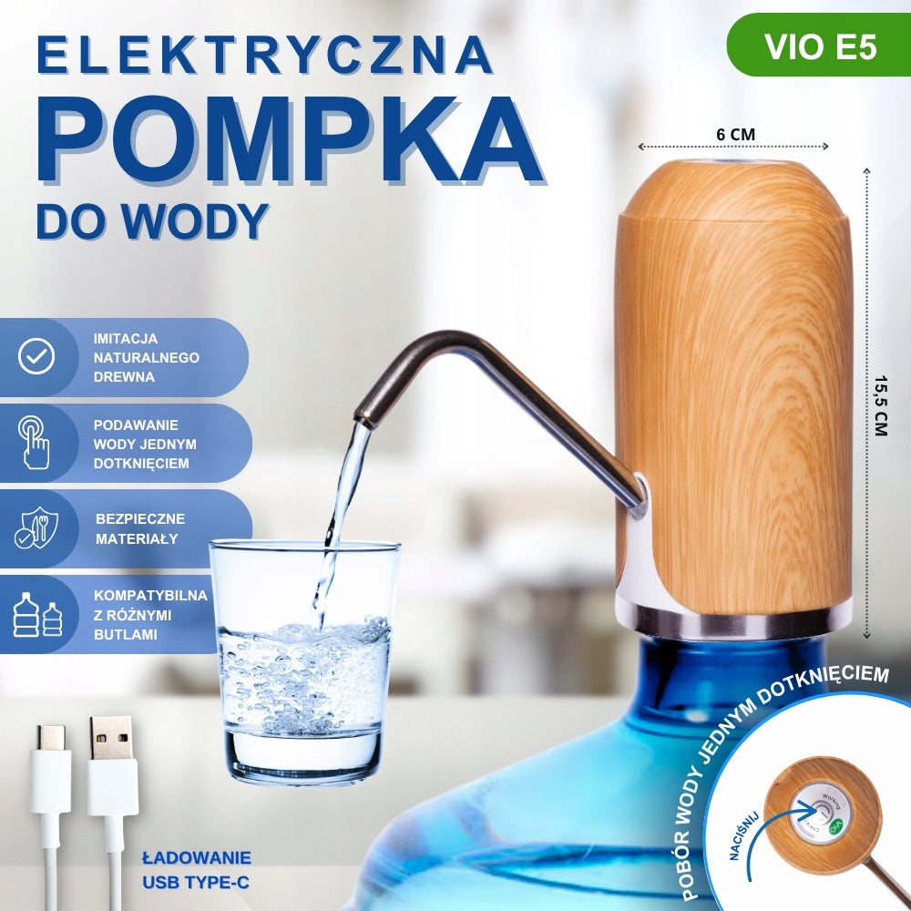 WATER DISPENSER ViO E5 Light Wood WIRELESS WATER DISPENSER FOR CYLINDER Manufacturer code ViO-E5