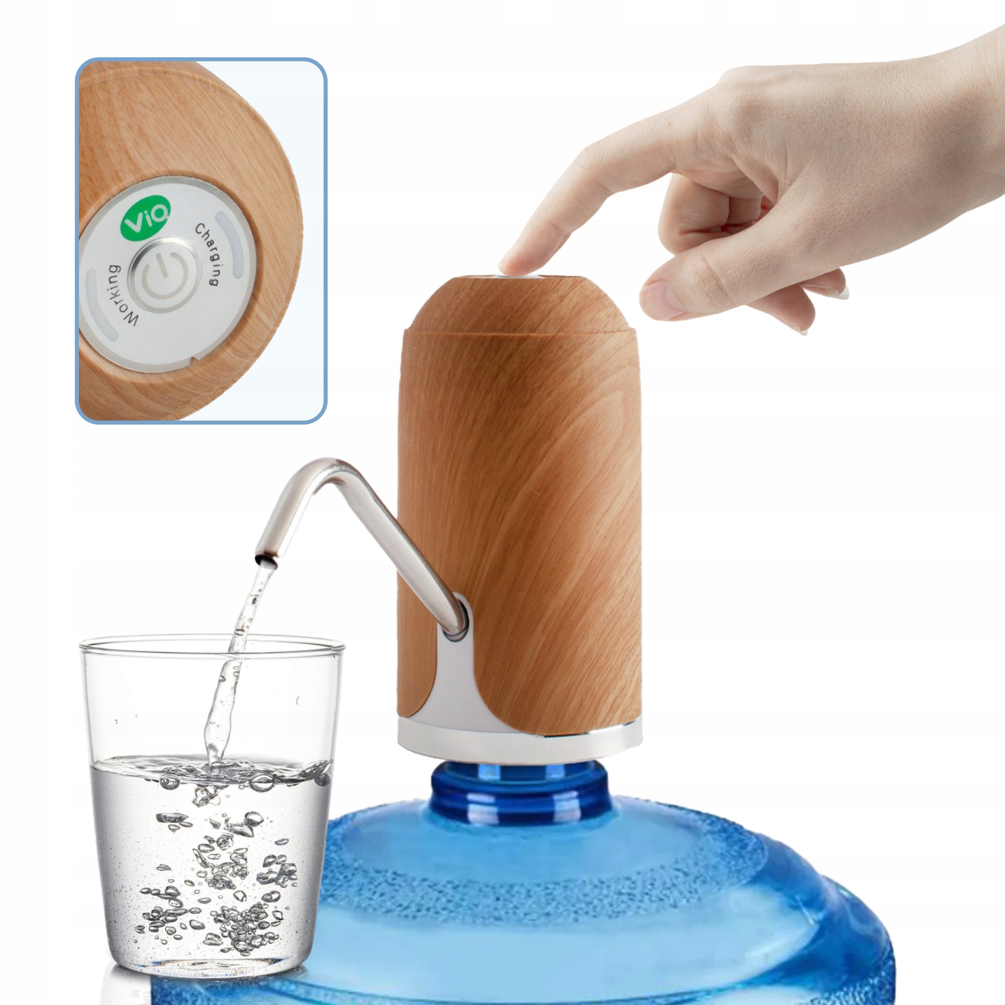 WATER DISPENSER ViO E5 Light Wood WIRELESS WATER DISPENSER FOR CYLINDER