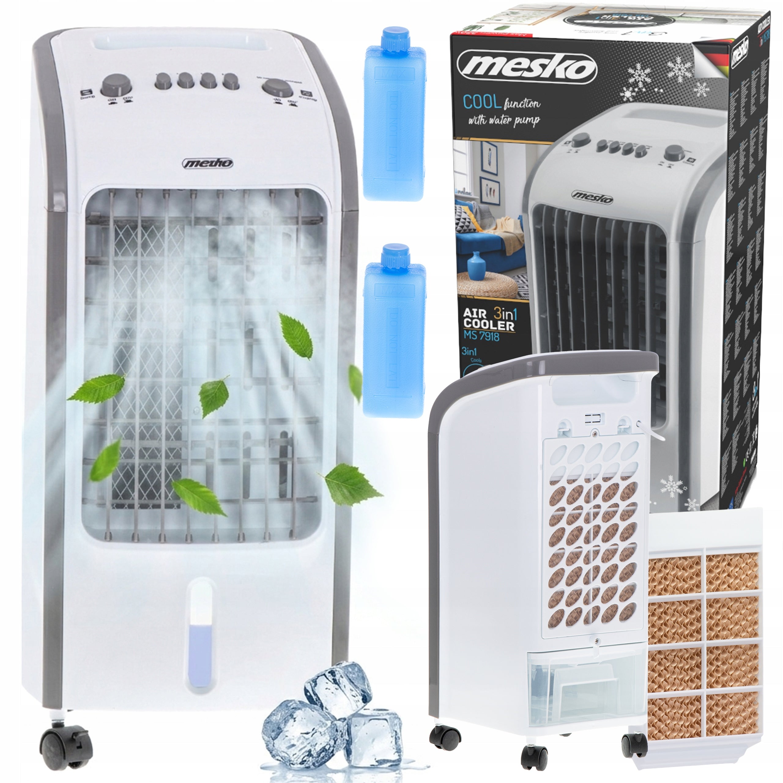 WATER FAN PORTABLE MOBILE AIR HUMIDIFIER 3in1 QUIET