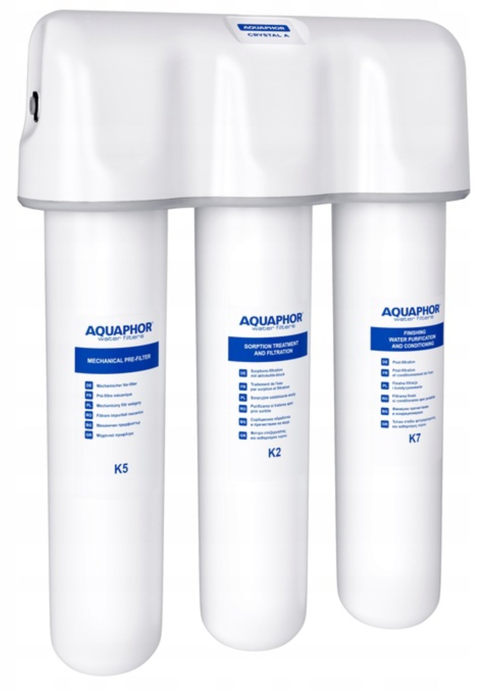 WATER FILTER FOR KITCHEN SINK AQUAPHOR CRYSTAL A AND TAP FOR WATER FILTER Dominant color white